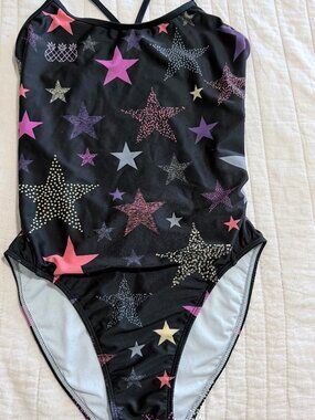 Tres Piñas Swim Star Print One Piece Swimsuit Black Multicolor Size L